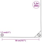 vidaXL Bâche de protection 650 g/m² 1 5x20 m