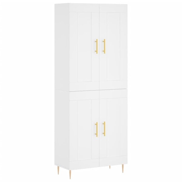 vidaXL Buffet haut Blanc 69 5x34x180 cm Bois d'ingénierie