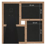 vidaXL Collage de cadres photo pour photo de 4x(10x15 cm) Marron MDF
