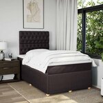 vidaXL Sommier à lattes de lit avec matelas Marron foncé 120x200 cm