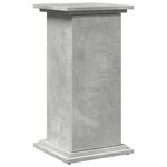 vidaXL Piédestal avec rangement gris béton 31x30x60 cm bois ingénierie