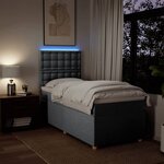vidaXL Sommier à lattes de lit et matelas Gris clair 90x190 cm Tissu