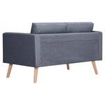 vidaXL Ensemble de canapés à 2 places et à 3 places Tissu Gris foncé