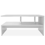 vidaXL Table basse Bois d'ingénierie 90x59x42 cm Blanc