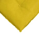 vidaXL Coussin de Dos Jaune 160 x 50 cm Tissu en velours côtelé