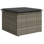 vidaXL Salon de jardin avec coussins 10 Pièces gris résine tressée