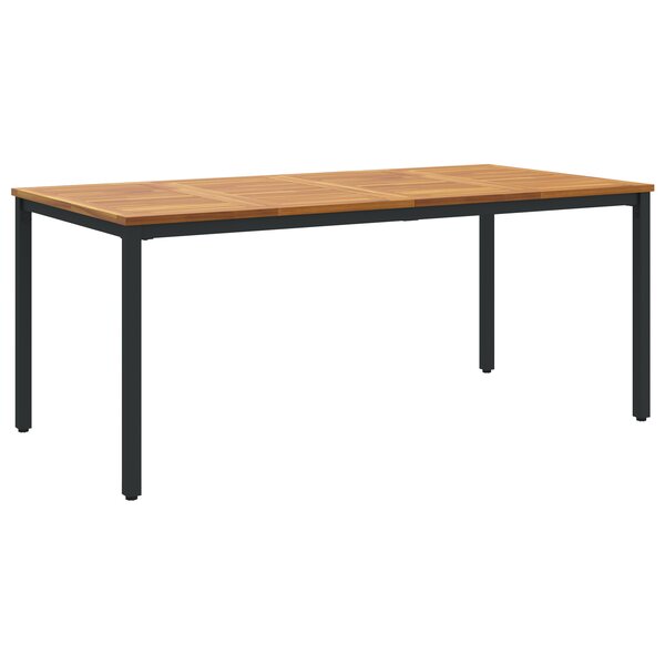 Table de jardin vidaXL 180x90x75 cm en bois d'acacia solide et métal