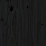 vidaXL Cadre de lit sans matelas noir bois massif 150x200 cm