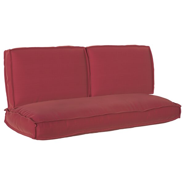 vidaXL Set de coussins de palette 3 Pièces Bordeaux 120 x 50 x 12 cm