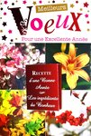 Carte meilleurs vœux excellente année livre recette du bonheur avec enveloppe