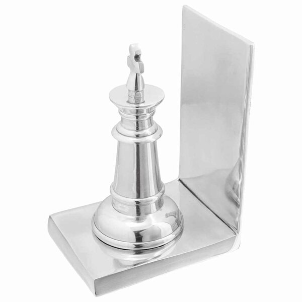 vidaXL Serre-livres 2 Pièces Argent 11 x 12 x 19.5 cm Aluminium
