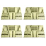 vidaXL Dalles de terrasse 24 Pièces 50x50 cm Bois Vert
