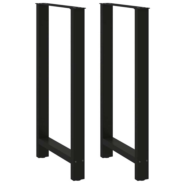 vidaXL Pieds de table de bar Noir 2 pièces 60 x (110-111) cm Acier