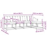 vidaXL Ensemble de canapés d'extérieur 5 pc Naturel et Beige