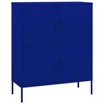 vidaXL Armoire de rangement Bleu marine 80x35x101 5 cm Acier