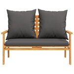 vidaXL Salon de jardin avec coussins 5 Pièces Bois d'acacia solide