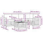vidaXL Ensemble de canapés d'extérieur 6 pc Blanc et Beige Polyester