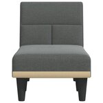 vidaXL Chaise longue gris foncé tissu
