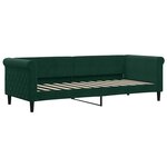 vidaXL Lit de jour avec gigogne et matelas vert foncé 80x200cm velours