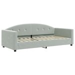 vidaXL Lit de jour avec lit gigogne gris clair 90x200 cm velours