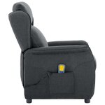 vidaXL Chaise de massage Gris foncé 67.5 x 93.5 x 101.5 cm tissu
