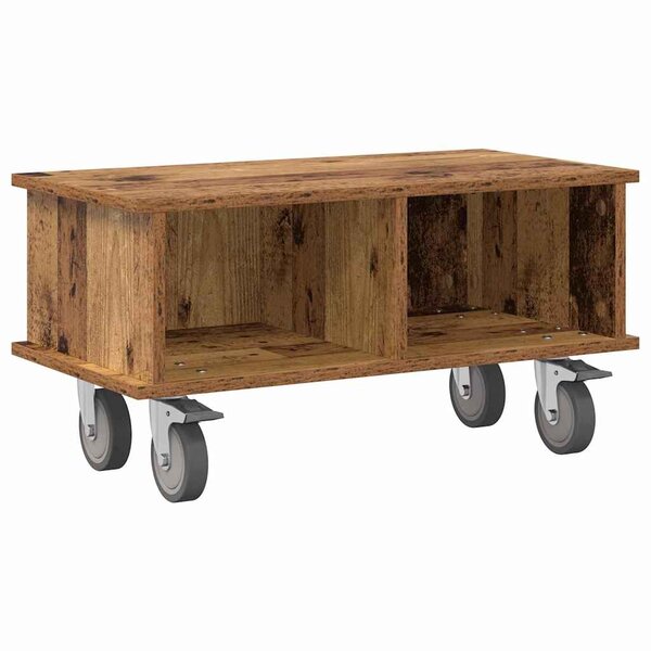 vidaXL Meuble TV Bois ancien 68 5 x 35 x 35 cm Bois d'ingénierie