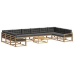 vidaXL Ensemble de canapés d'extérieur 11 pc Blanc et anthracite