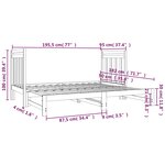vidaXL Lit coulissant sans matelas 2x(90x190) cm