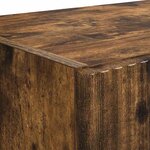 vidaXL Meuble TV mural Chêne fumé 59 5 x 31 x 80 cm Bois d'ingénierie