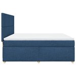 vidaXL Sommier à lattes de lit avec matelas Bleu 180x200 cm Tissu