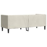 vidaXL Canapé Chesterfield avec traversins 3 places crème velours