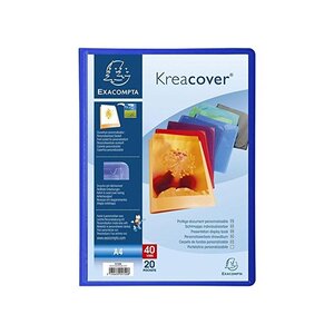 Protège-documents PP semi rigide Kreacover® Opaque 40 vues - A4 Coloris aléatoire EXACOMPTA