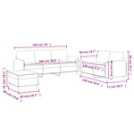vidaXL Ensemble de canapés 3 Pièces avec coussins Rouge bordeaux Tissu