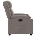 vidaXL Fauteuil inclinable électrique Taupe Tissu
