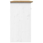 vidaXL Buffet BODO blanc et marron 115 5x44x80 cm bois massif de pin