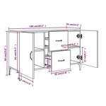 vidaXL Buffet chêne sonoma 100x36x60 cm bois d'ingénierie