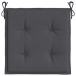 vidaXL Coussins de chaise de jardin lot de 4 anthracite 40x40x4 cm