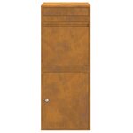 vidaXL Boîte de dépôt de colis Rouillé 41 x 38 x 103 cm Acier patiné