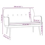 vidaXL Banc Gris foncé 108x79x79 cm Velours