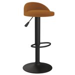 Vidaxl tabourets de bar 2 pcs marron velours
