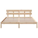 vidaXL Cadre de lit Marron 200 x 200 cm Bois de pin massif