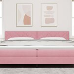 vidaXL Tête de lit avec tête de lit Rose 200 cm Velours