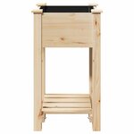 vidaXL Cache-pot de jardin avec étagère Beige 45 x 45 x 76.5 cm