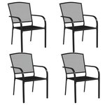vidaXL Ensemble à manger de jardin 5 Pièces anthracite acier