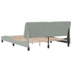 vidaXL Cadre de lit avec tête de lit Gris clair 160x200 cm Velours