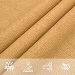 vidaXL Voile d'ombrage 160 g/m² rectangulaire sable 3x5 m PEHD