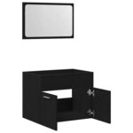 vidaXL Ensemble de meubles salle de bain 2 Pièces chêne noir