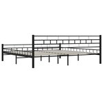 vidaXL Cadre de lit sans matelas noir acier 200x200 cm