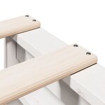vidaXL Lit bibliothèque sans matelas blanc 135x190 cm bois pin massif
