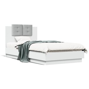 vidaXL Cadre de lit sans matelas blanc 90x190 cm